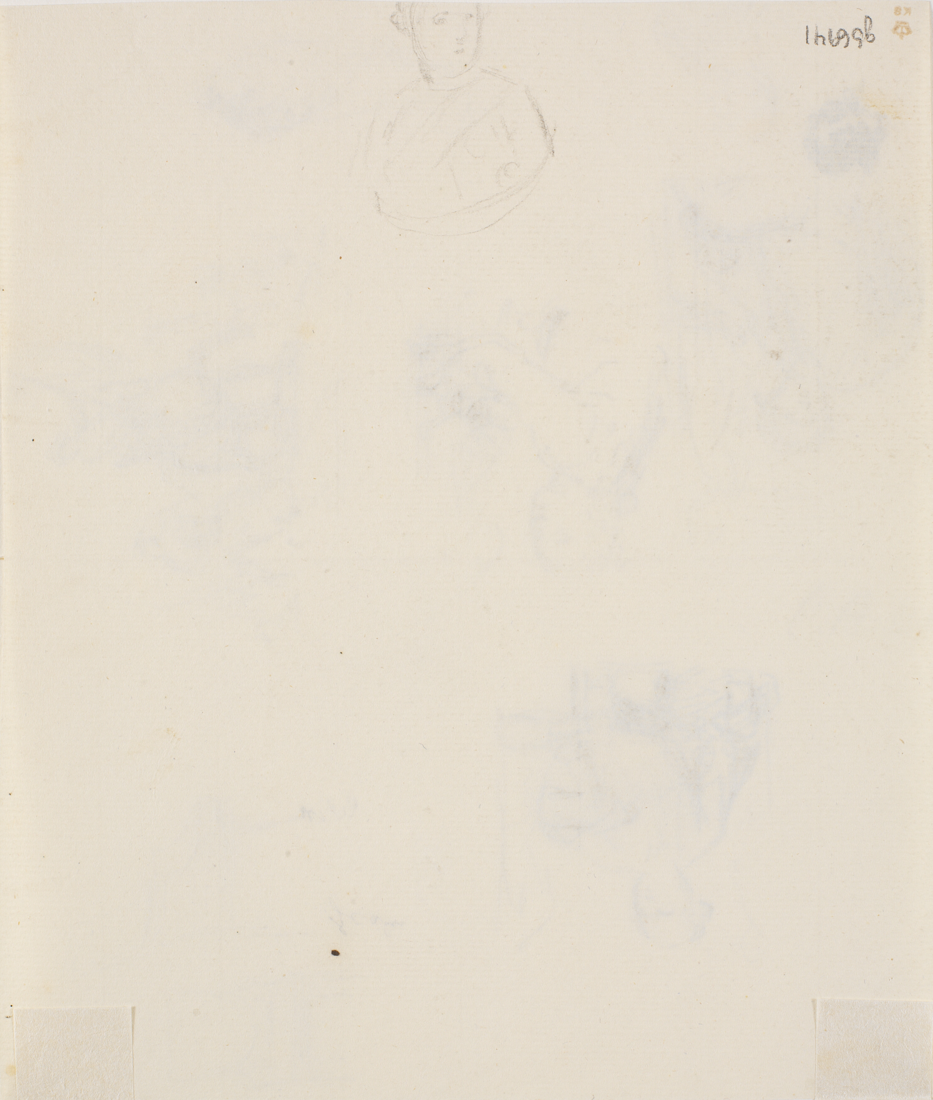 Lille portrætskitse af mand med ordensbånd. Beskåret